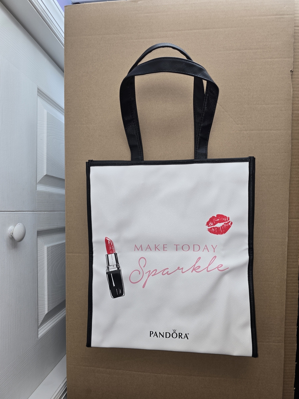 Pandora Make Today Sparkle White & Black Tote Bag